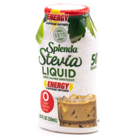 SPLENDA Stevia Liquid, Caffeine Infused Zero Calorie Sweetener Drops, 1.68 Fl Oz