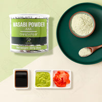 Soeos Premium Wasabi Powder 8oz (227g), with Real Wasabi, Grade AAA Powder, for Sushi, Sushi Powdered, Root Fresh Bulk, green
