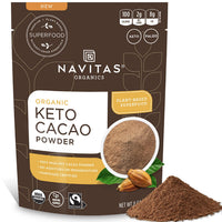 Navitas Organics Keto Cacao Powder, 8 oz. Bag, 15 Servings  Organic, Non-GMO, Fair Trade, High Fat Cacao