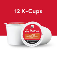 Tim Hortons Maple Flavored Coffee, Single-Serve K-Cup Pods Compatible with Keurig Brewers, 12ct K-Cups, Red