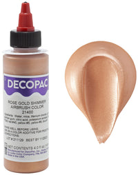 DecoPac Rose Gold Shimmer Premium Airbrush Color 4 oz