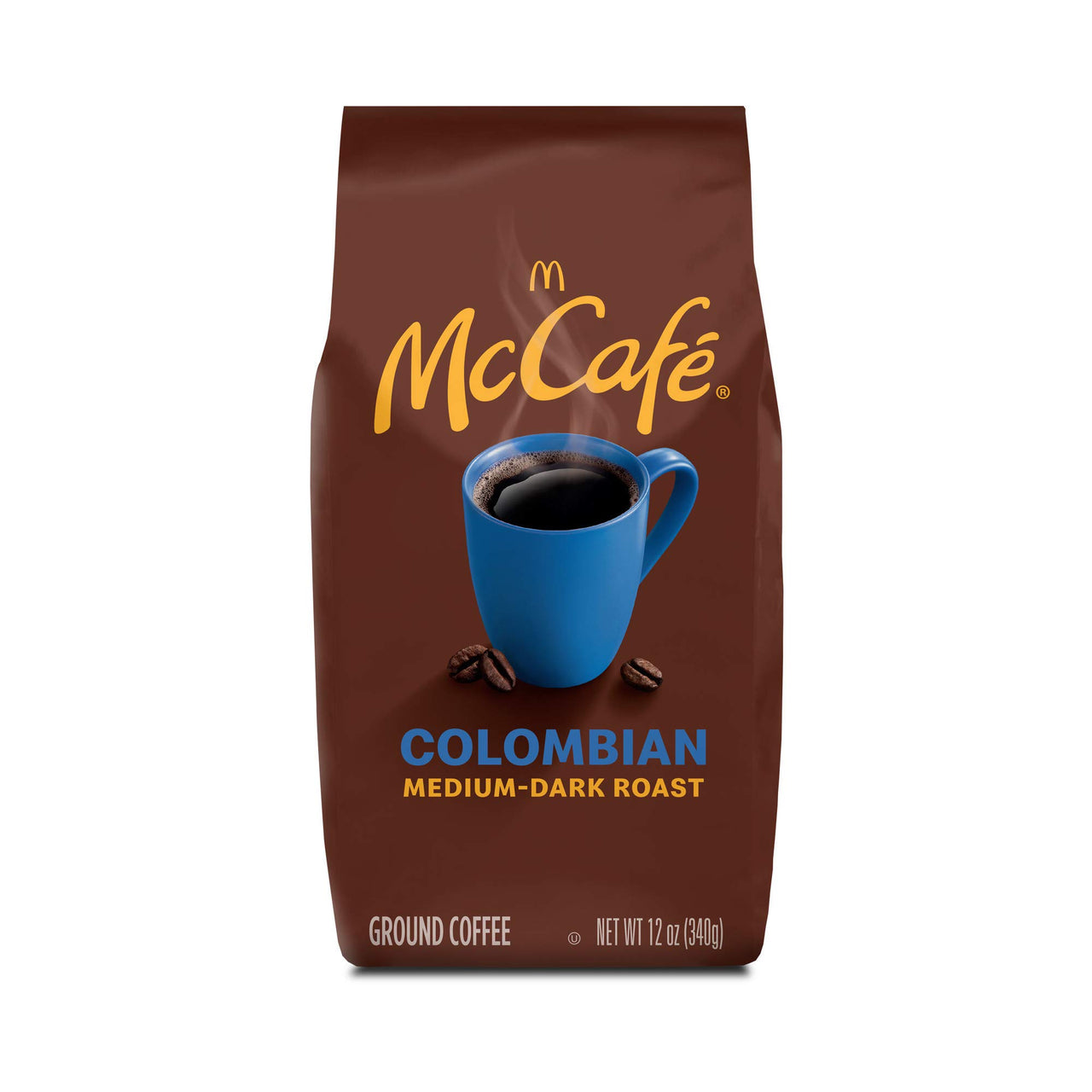 McCaf Colombian, Medium-Dark Roast Ground Coffee, 12 oz Bag