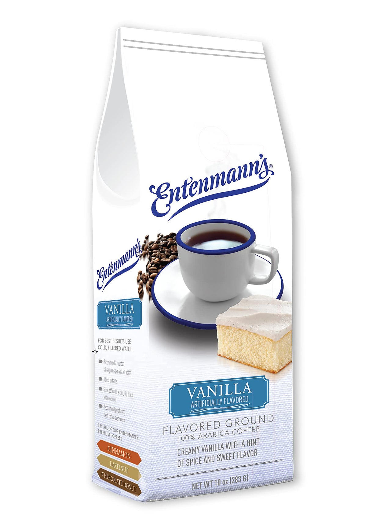 Entenmann's  Ground Coffee, Vanilla Flavor, 10 Ounce