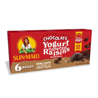 Sun-Maid | Yogurt Covered Raisin Snacks | Chocolate | 1 Ounce Snack-Size For Kids (6 Total)