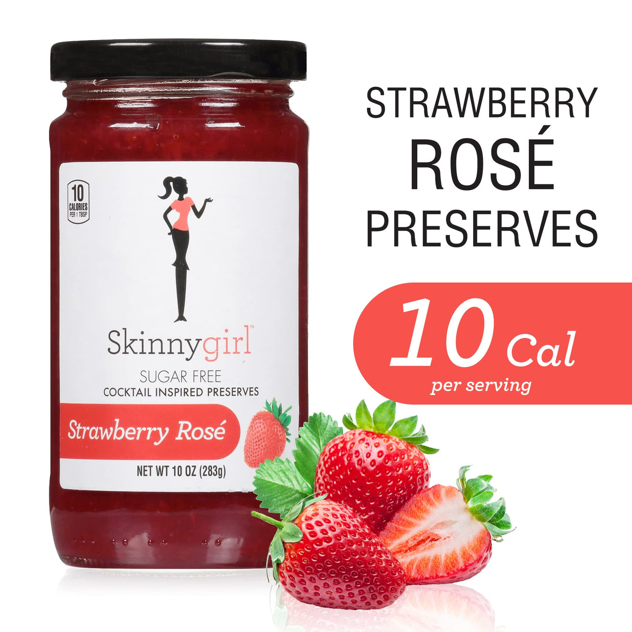 Skinnygirl Sugar Free Preserves, Strawberry Rose, 10 Ounce