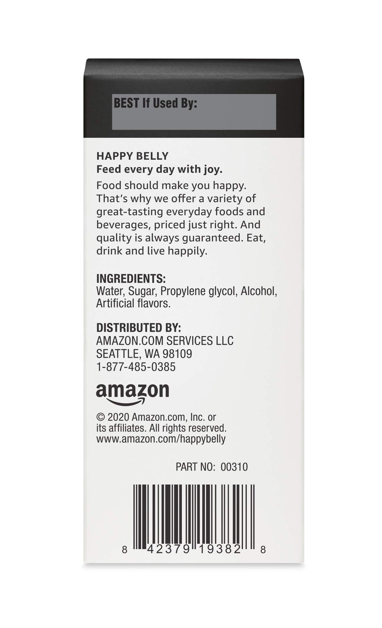 Happy Belly Clear Vanilla Flavor Extract, 2 fl oz