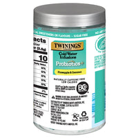 Twinings Superblends Cold Water Infusions Probiotics+ Pineapple & Coconut Flavoured, 10 Cold Water Infusers (Pack of 6)