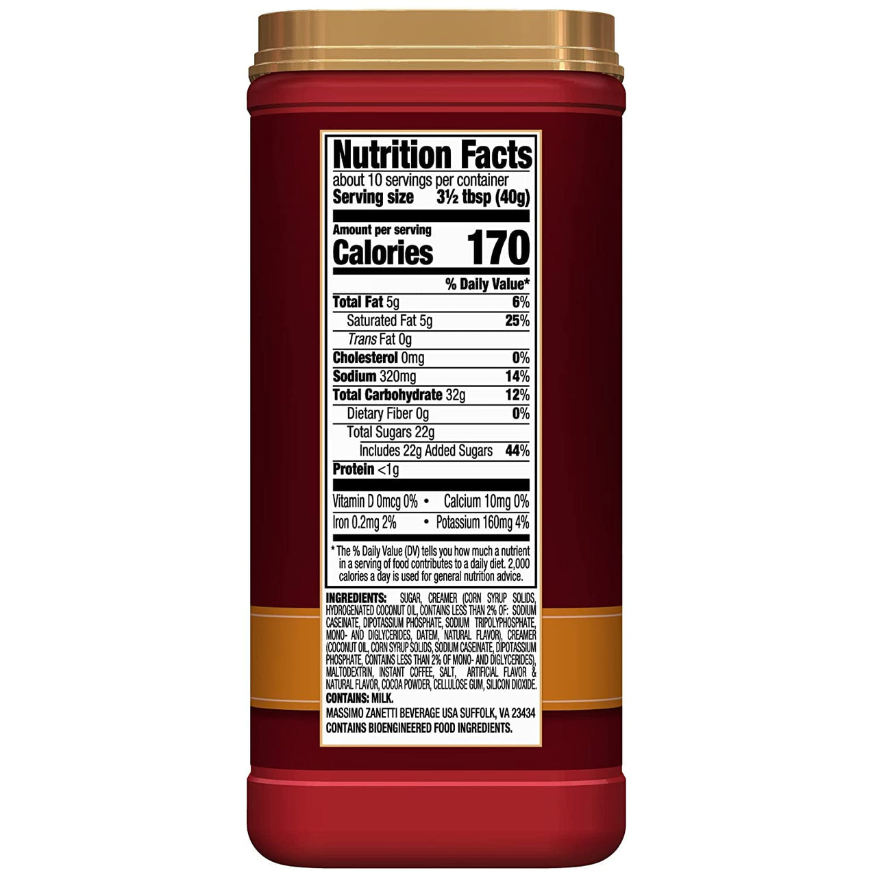 Hills Bros Instant Salted Caramel Cappuccino Mix, Easy to Use and Convenient, Enjoy Coffeehouse Flavor from Home, 14 Oz