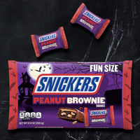 SNICKERS Peanut Brownie Fun Size Chocolate Halloween Candy, 9.14oz
