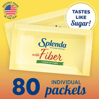 Splenda--No Calorie Sweetener 1G of Fiber Packets, 80 Count (Pack of 1), Sugar Substitute for Use with Coffee, Tea, Fruit, Cereal, and More