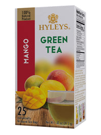 HYLEYS Tea Mango With Green Tea - 25 Tea Bags (1 Pack)