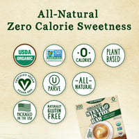 Organic Stevia In The Raw, Plant Based Zero Calorie Natural Sweetener, No Added Flavors or erythritol, Sugar Substitute, Sweetener for Coffee, Hot & Cold Drinks, Non-GMO, Vegan, Gluten-Free, 300 Count Packets (Pack of 1)