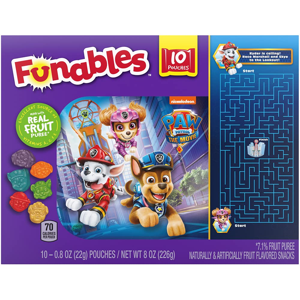 Funables Fruit Snacks, Paw Patrol, 10 Count