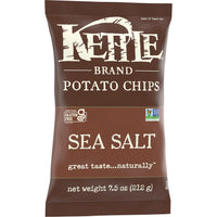 Kettle Brand Sea Salt Kettle Potato Chips, Gluten-Free, Non-GMO, 7.5 oz Bag