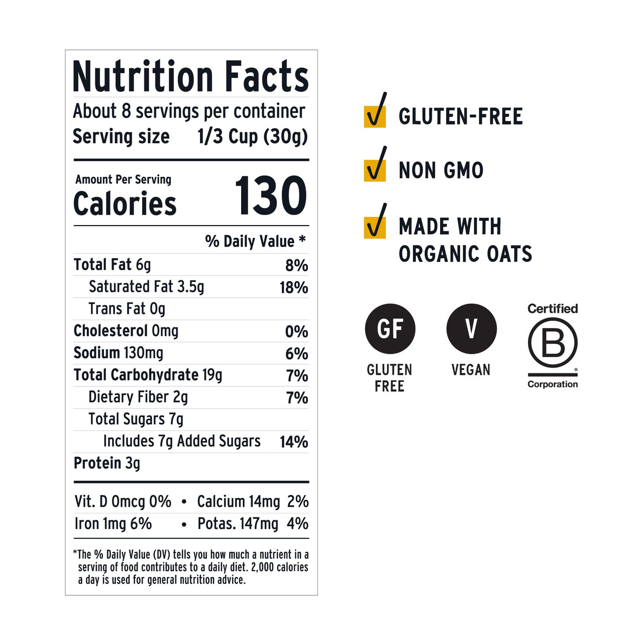 Purely Elizabeth, Chocolate Sea Salt, Ancient Grain Granola with Probiotics, Gluten-Free, Non-GMO (8oz Bag)