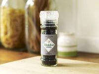 Maldon Salt, Whole Black Peppercorn Grinder, 50 g, Refillable and Adjustable, Kosher, Natural, Aromatic