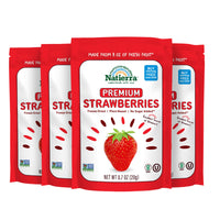 NATIERRA Premium Freeze-Dried Strawberries | Non-GMO & Vegan | 0.7 Ounce (Pack of 4)