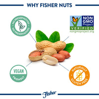Fisher Peanuts, Roasted, Unsalted, Naturally Gluten Free, No Preservatives, Non-GMO, Keto, Paleo, Vegan Friendly, 5.15 Ounce (Pack of 1)