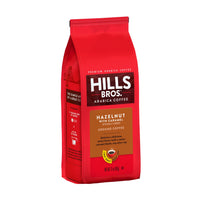 Hills Bros Hazelnut with Caramel Ground Coffee, Light Roast, 12 Oz Bag - 100% Arabica Coffee Beans, Light, Full-Bodied, Smooth Coffee