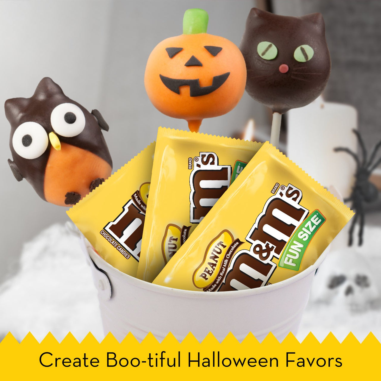 M&M's Peanut Chocolate Candy Fun Size 10.57-Ounce Bag