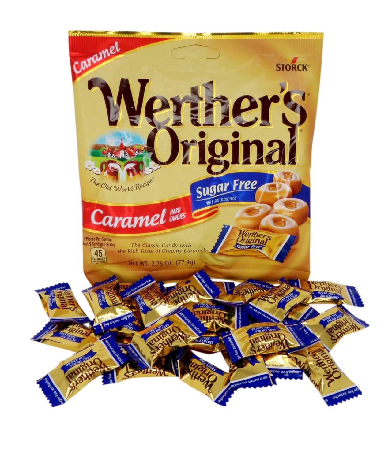 Sugar Free Hard Candy Assortment Caramel Coffee, Caramel, Caramel Chocolate, Pack of 3