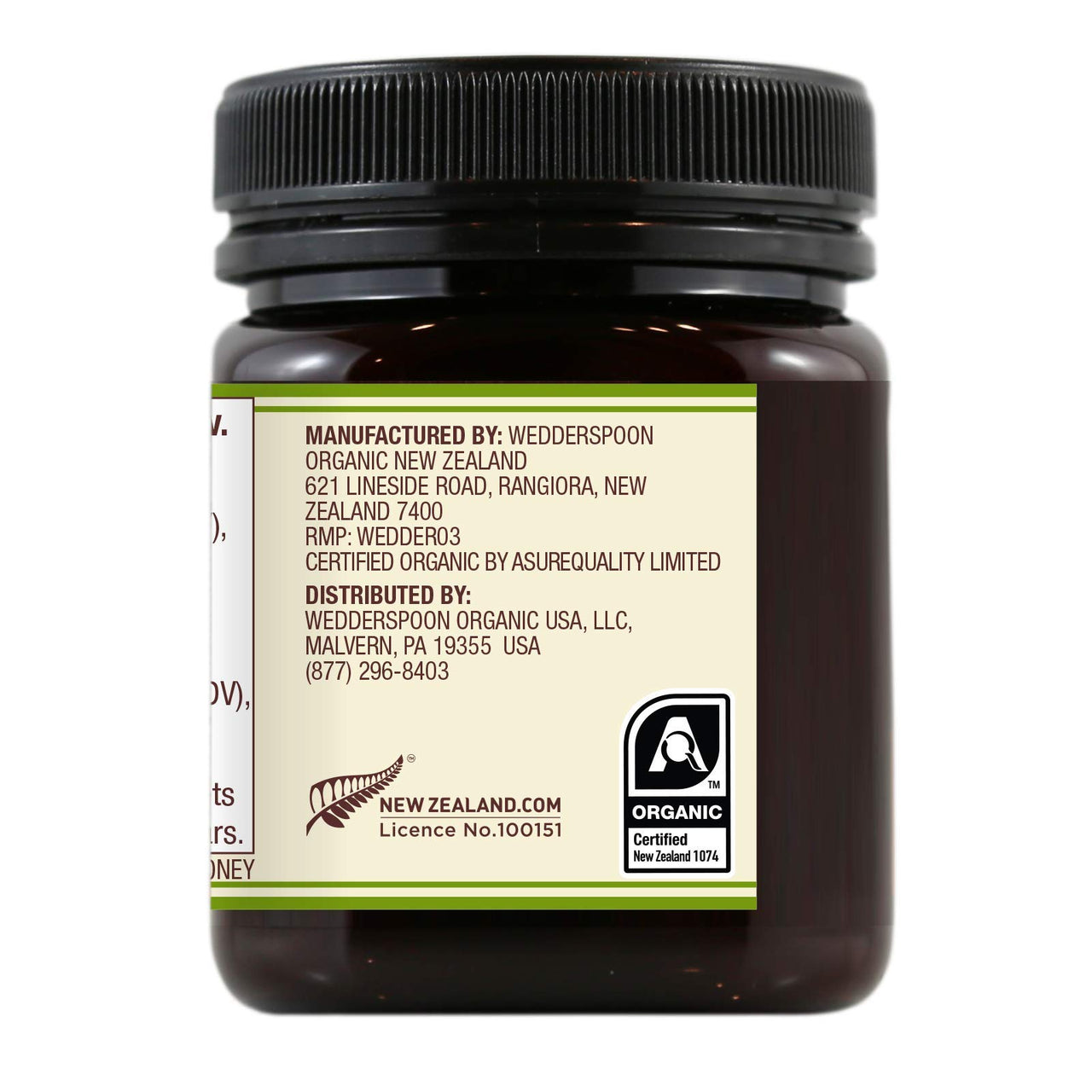 Wedderspoon Raw Organic Manuka Honey KFactor 16+, 8.8 Oz, Unpasteurized, Genuine New Zealand Honey, Multi-Functional, Non-GMO Superfood, Organic Kfactor, Traceable from Our Hives to Your Home