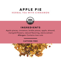Pinky Up Apple Pie Loose Leaf Tea, Herbal Tea, Caffeine Free, Low Calorie & Gluten Free, 3.5 Oz Tin