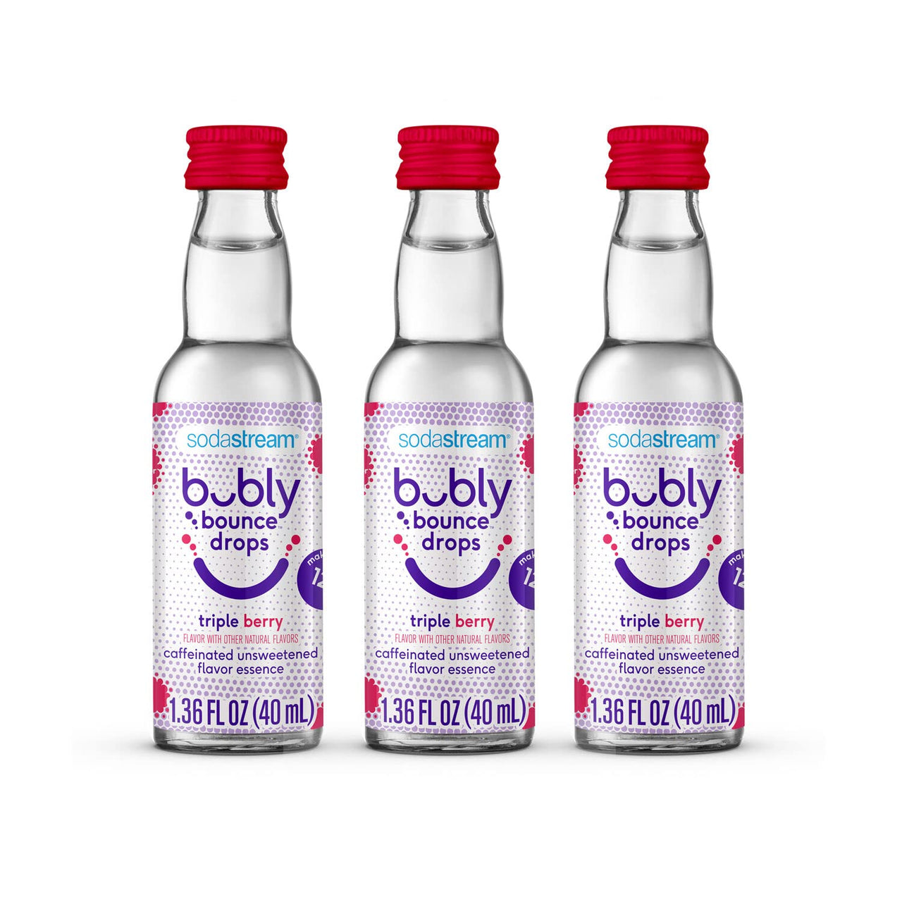 SodaStream bubly bounce Drops Triple Berry flavor, Pack of 3