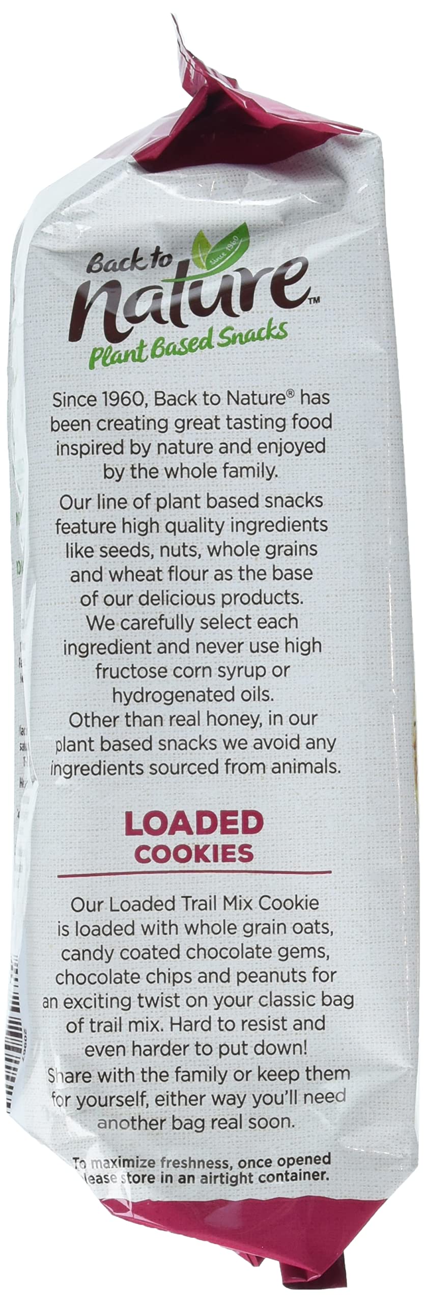 Back To Nature Non-Gmo Trail Mix Cookies, Loaded, 7 Ounce