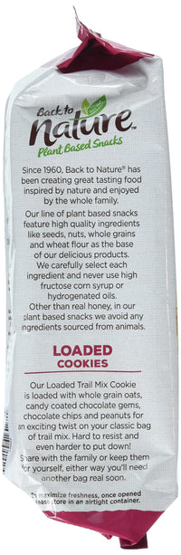 Back To Nature Non-Gmo Trail Mix Cookies, Loaded, 7 Ounce