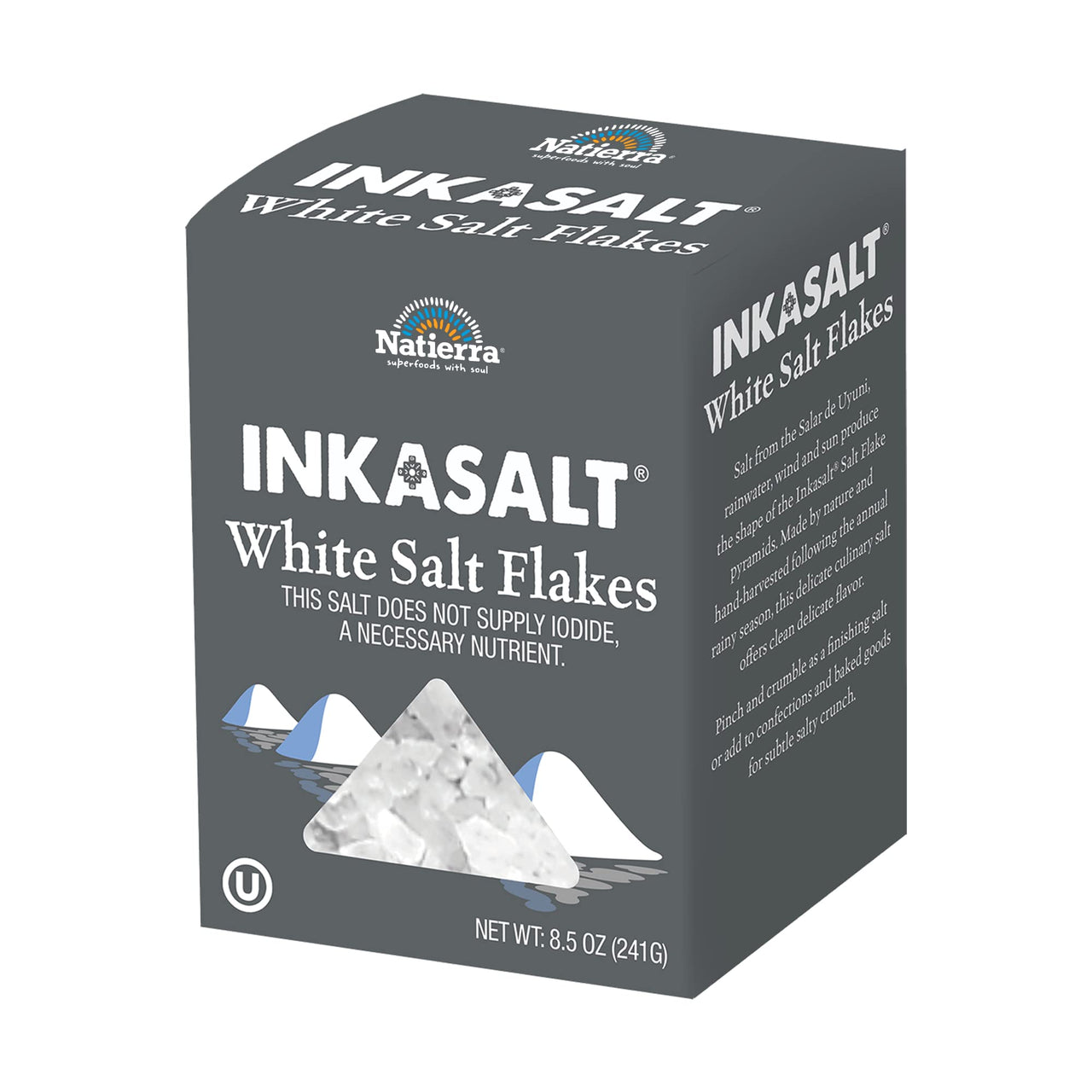 NATIERRA InkaSalt White Salt Flakes | 8.5 Ounce