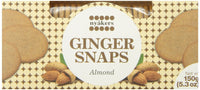 Nyakers Swedish Ginger Snaps, Almond Flavor, One 150g Box