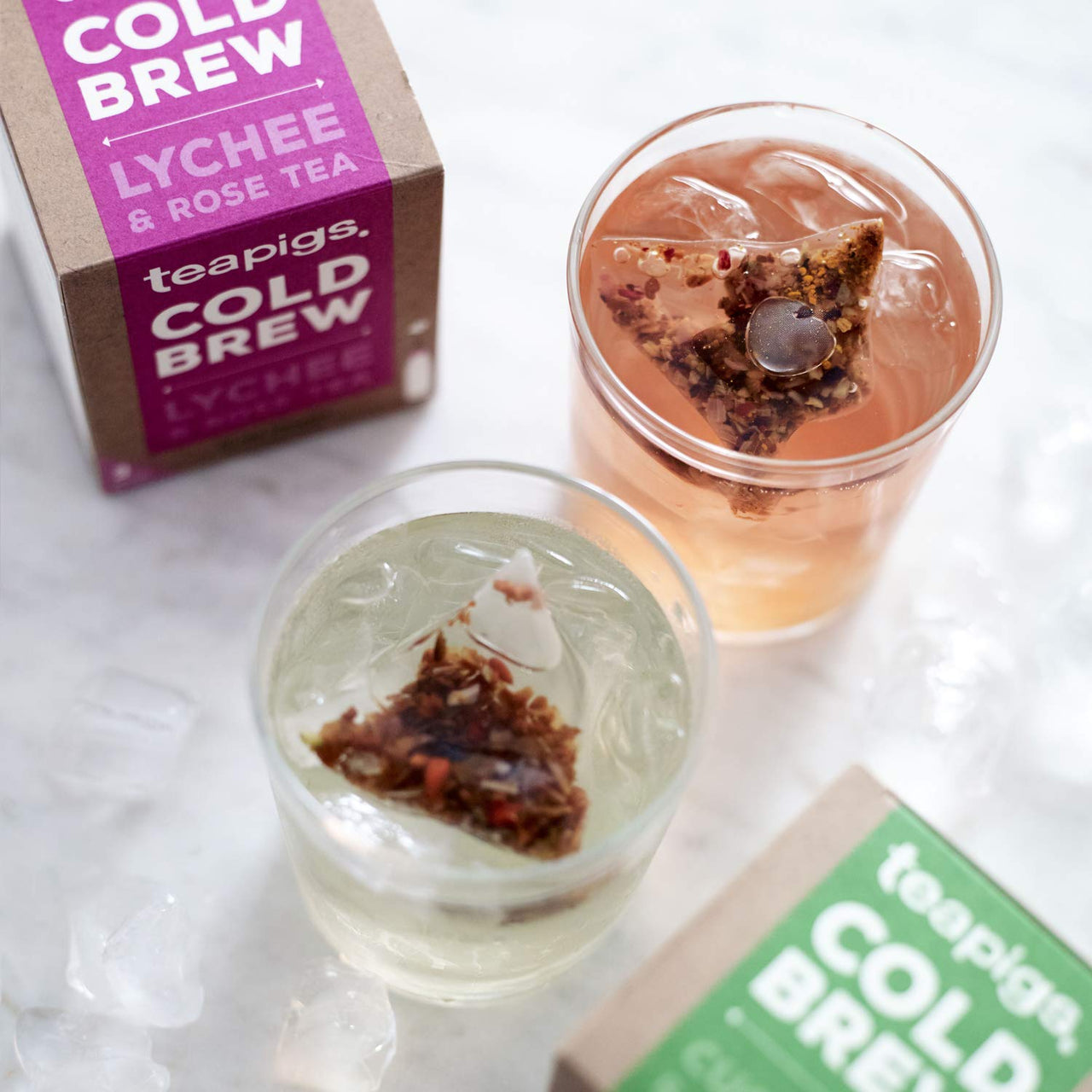 Teapigs Lychee & Rose Cold Brew Made With Whole Leaves (6 Packs of 10 Tea Bags)