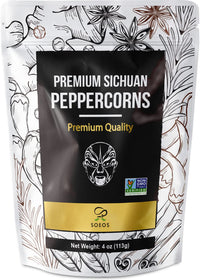Soeos Szechuan Peppercorns, Premium Authentic Sichuan Peppercorn, Tingle and Numbing Effect, Less Seeds, Strong Flavor, Essential for Kung Pao Chicken, Mapo Tofu, 4 oz (113g)