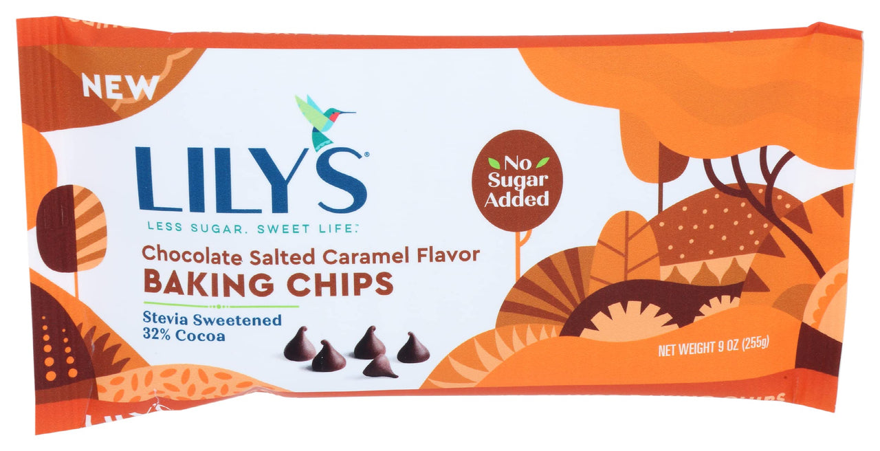 Lily's  Chocolate Baking Chips Chocolate Salted Flavor, Caramel, 9 Oz