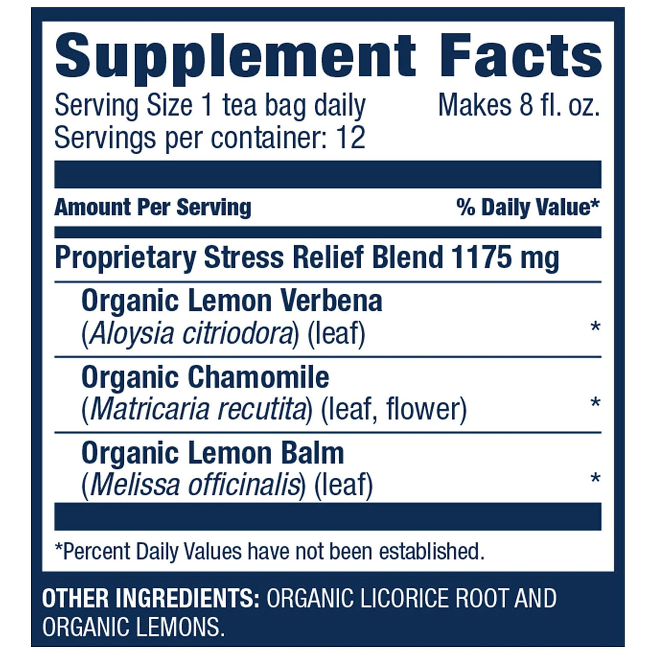 Celestial Seasonings TeaWell Herbal Tea, Stress Relief, Lemon Chamomile, Caffeine Free Wellness Tea, 12 Tea Bags (Pack of 1)