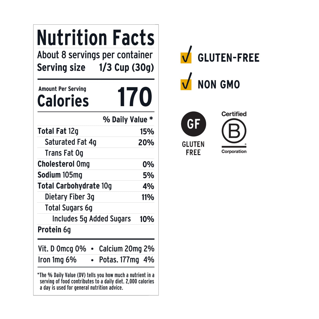 purely elizabeth Granola Vanilla Almond Butter MCT Grain Free, 8 Ounce