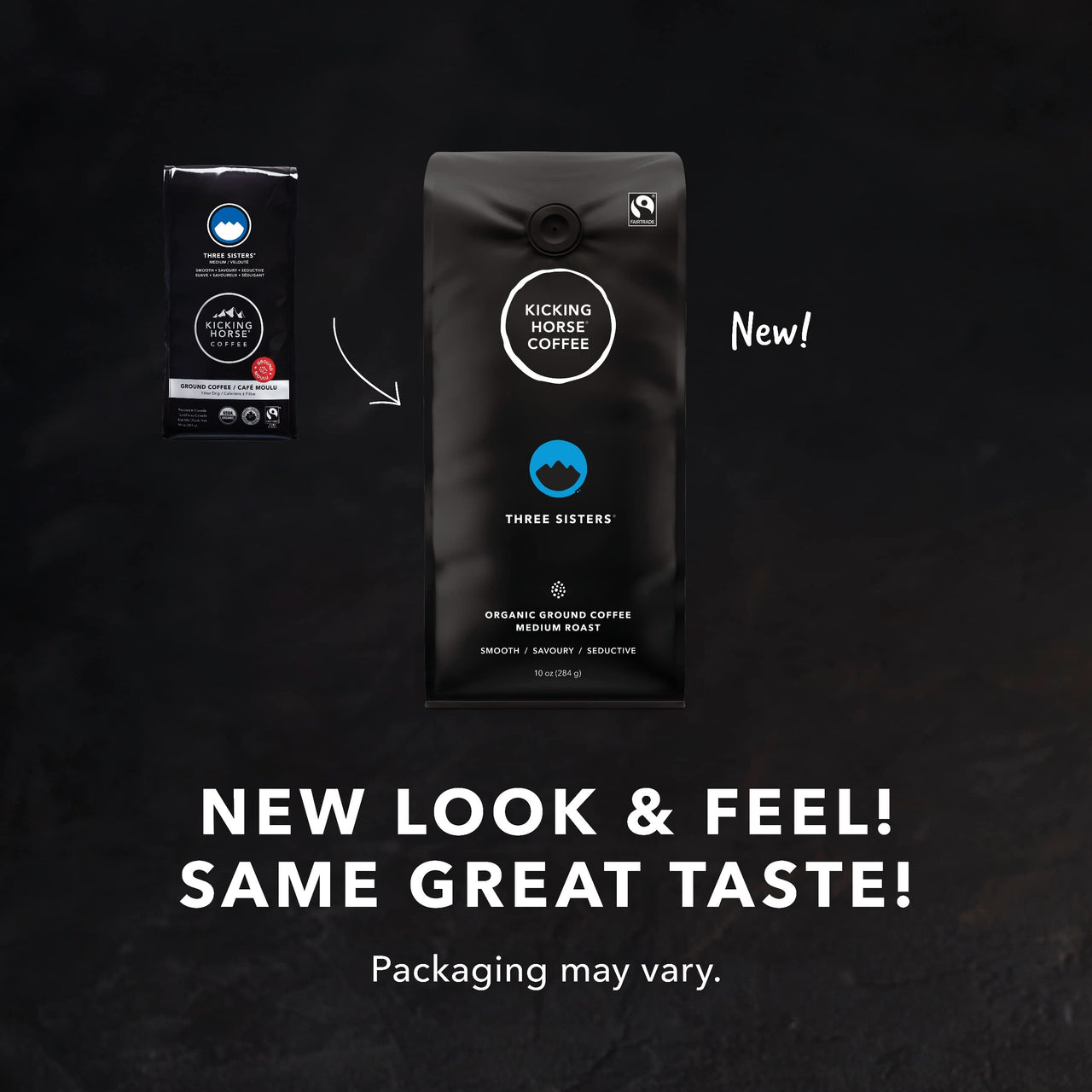 Three Sisters, Kicking Horse Coffee, Medium Roast, Ground, 10 oz - Certified Organic, Fairtrade, Kosher Coffee