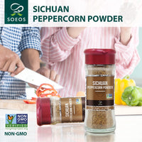 Soeos Sichuan Peppercorn Powder 1oz (28.3g), Non-GMO Verified, Szechuan Peppercorn Powder, Ground Sichuan Green Peppercorns, Green Sichuan Peppercorn Powder, Mapo Tofu Essential Ingredient.
