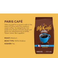 McCafe Paris Caf, Ground Coffee, Medium Roast, 12oz Bag