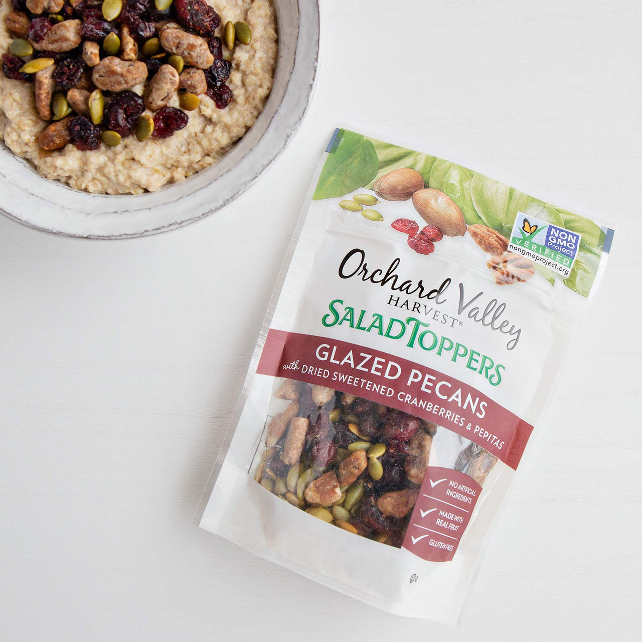 Orchard Valley Harvest Glazed Pecans Salad Toppers, 0.85 Ounce Bags (Pack of 15), with Cranberries and Pepitas, Non-GMO, No Artificial Ingredients