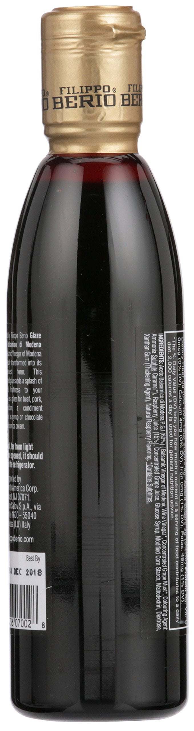 Filippo Berio Balsamic Glaze, Raspberry, 8.4 Ounce Plastic Bottle