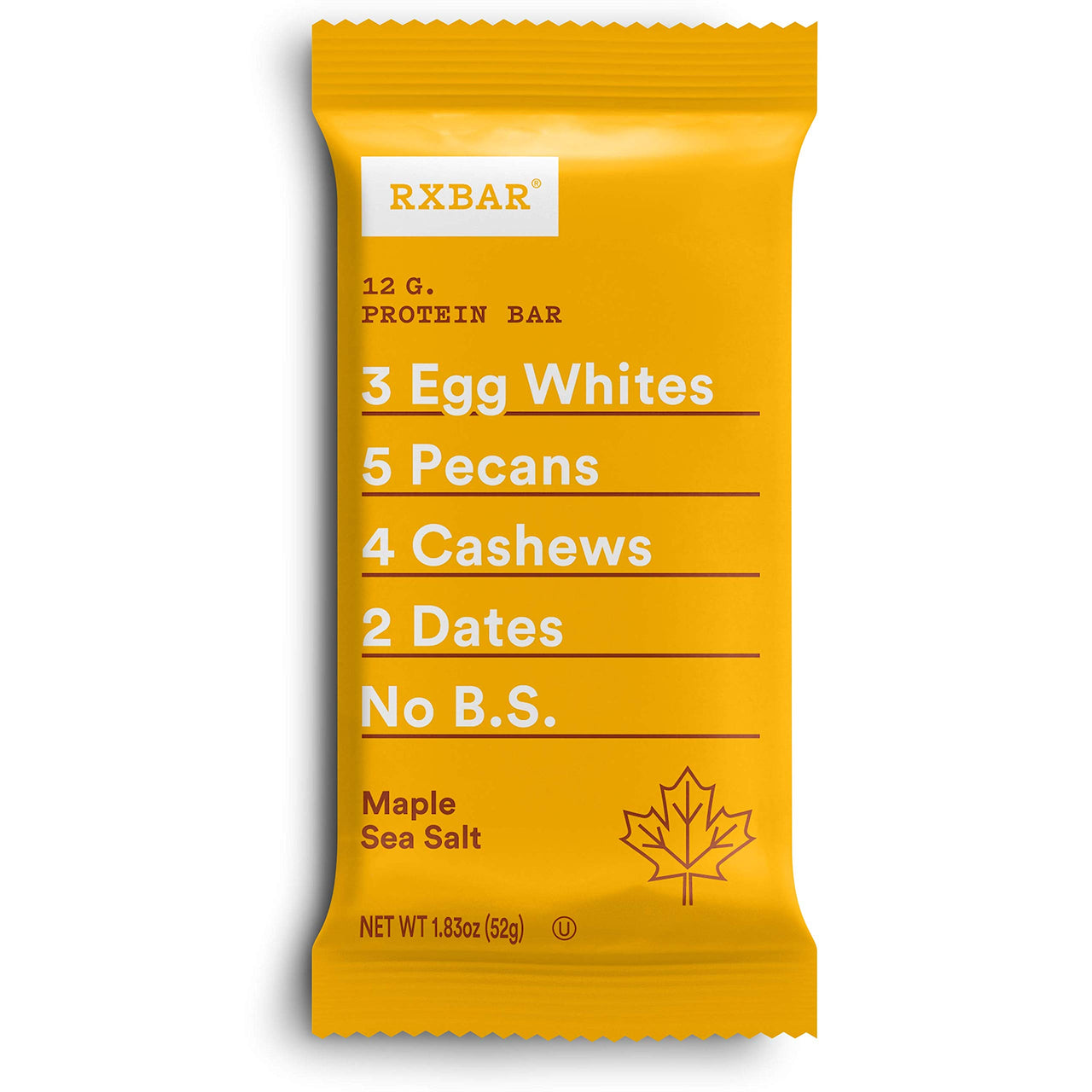 RXBAR Maple Sea Salt, Protein Bar, Gluten Free (24 Bars)
