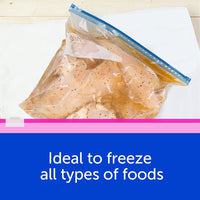 Ziploc Quart Food Storage Freezer Slider Bags, Power Shield Technology for More Durability, 34 Count