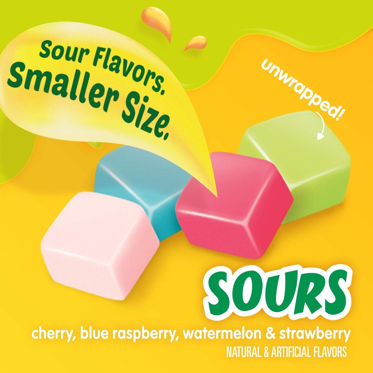 STARBURST Sours Minis Fruit Chews Candy, 8-Ounce Grab N Go Size Resealable Bag