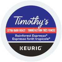 Timothy's  World Coffee Rainforest Espresso K-cup for Keurig Brewers, 24 Count