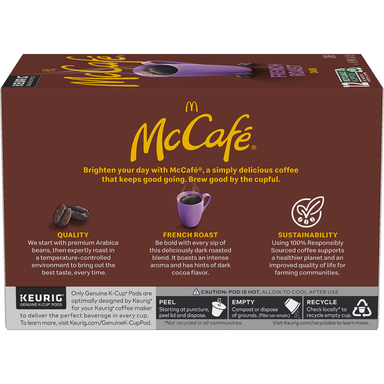 McCafe French Roast Keurig K Cup Coffee Pods (12 Count) (Pack of 2)