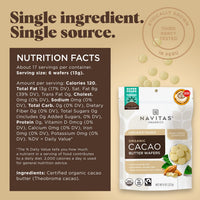 Navitas Organics Cacao Butter Wafers, 8oz  Organic, Non-GMO, Fairtrade, Gluten-Free