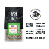 Tiesta Tea - Peaches N Green, Loose Leaf Smooth Peach Green Tea, Medium caffeine, Hot & Iced Tea, 12 oz Bulk Bag - 200 Cups, Green Tea Loose Leaf
