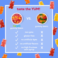 YumEarth Gluten Free Gummy Bears, Assorted Flavors, 99 grams, 5 Snack Packs Per Bag